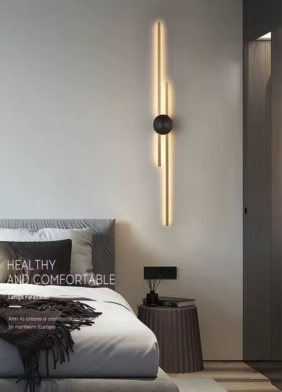0a5f95ce-415b-425a-b9b4-f18b2b08ab03 Applique murale LED design minimaliste avec sphère centrale – Image 1