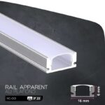 RAIL APPARENT GRIS  hc013 2M IP20