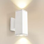 Applique murale extérieure LED cubique blanche – Up & Down