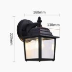 Applique Murale Applique Murale Petit Carré Noir À L'envers Applique Murale Lampe Extérieure Étanche IP44 Applique Murale Lumière Antique Villa Jardin Paysage E27 Décor Luminaire