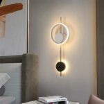 Applique murale LED design géométrique cercle et disque