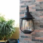 Outdoor Wall Light Modern Wall Lamp American Waterproof Wall Mount Lantern Light External Rust Prevention with Clear Glass Shade E27 Balcony Terrace Sconce Hard-Wired for Garden,26cm ,for Home Decor – Image 3
