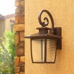 Luminaires extérieurs étanches pour maison, applique murale noire mate pour porche, applique murale en verre rayé antirouille, éclairage décoratif extérieur en aluminium pour garage et porte d'entrée. – Image 4