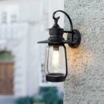 Outdoor Wall Light Modern Wall Lamp American Waterproof Wall Mount Lantern Light External Rust Prevention with Clear Glass Shade E27 Balcony Terrace Sconce Hard-Wired for Garden,26cm ,for Home Decor – Image 4