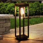 Lampadaire, ALU, noir mat, transparent