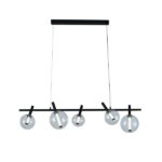Lustre suspendu Neval à 5 ​​rangées, noir