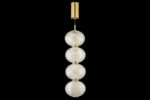 Suspension Design Verre & Laiton – 4 Globes Cristallins – Image 2