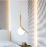 Design Suspendue - Globe en Verre Opalin