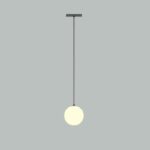 SUSPENSION boule  EKOLED SUR RAIL MAGNETQUE NOIR 5W 4000k