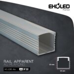 RAIL APPARENT GRIS 2M HC035 IP20