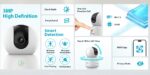 Caméra réseau Wi-Fi panoramique et inclinable d'intérieur à focale fixe 3 MP Dahua – Image 3