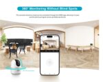 Caméra réseau Wi-Fi panoramique et inclinable d'intérieur à focale fixe 3 MP Dahua – Image 8