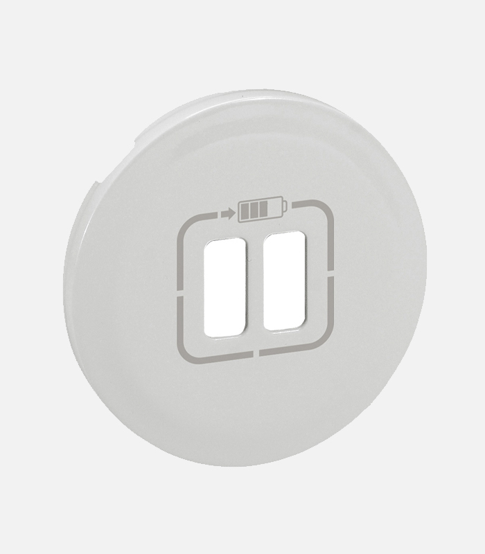 LG-068256 Enjoliveur prise double USB Type-A et Type-C Blanc – 068256 / LEGRAND – Image 1