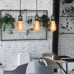 Suspension industrielle noire – Douille design métal – Image 2