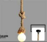 Suspension corde en chanvre – Style rustique et industriel